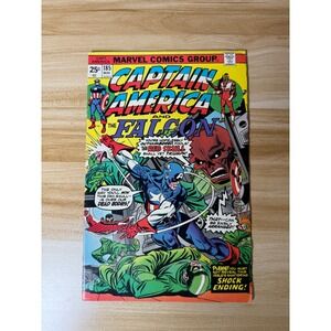 Captain America #185 Marvel Comic Book May 1975 Red‎ Skull Origin Classic